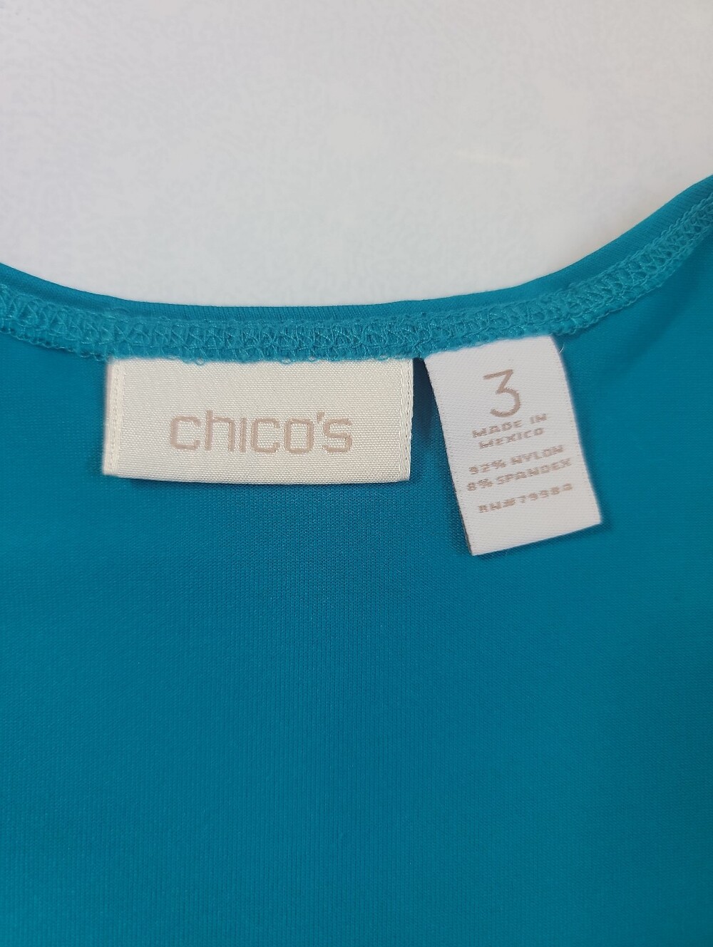 Chico's Women's Teal Tank Top, 3 (XL) - Picture 6 of 7